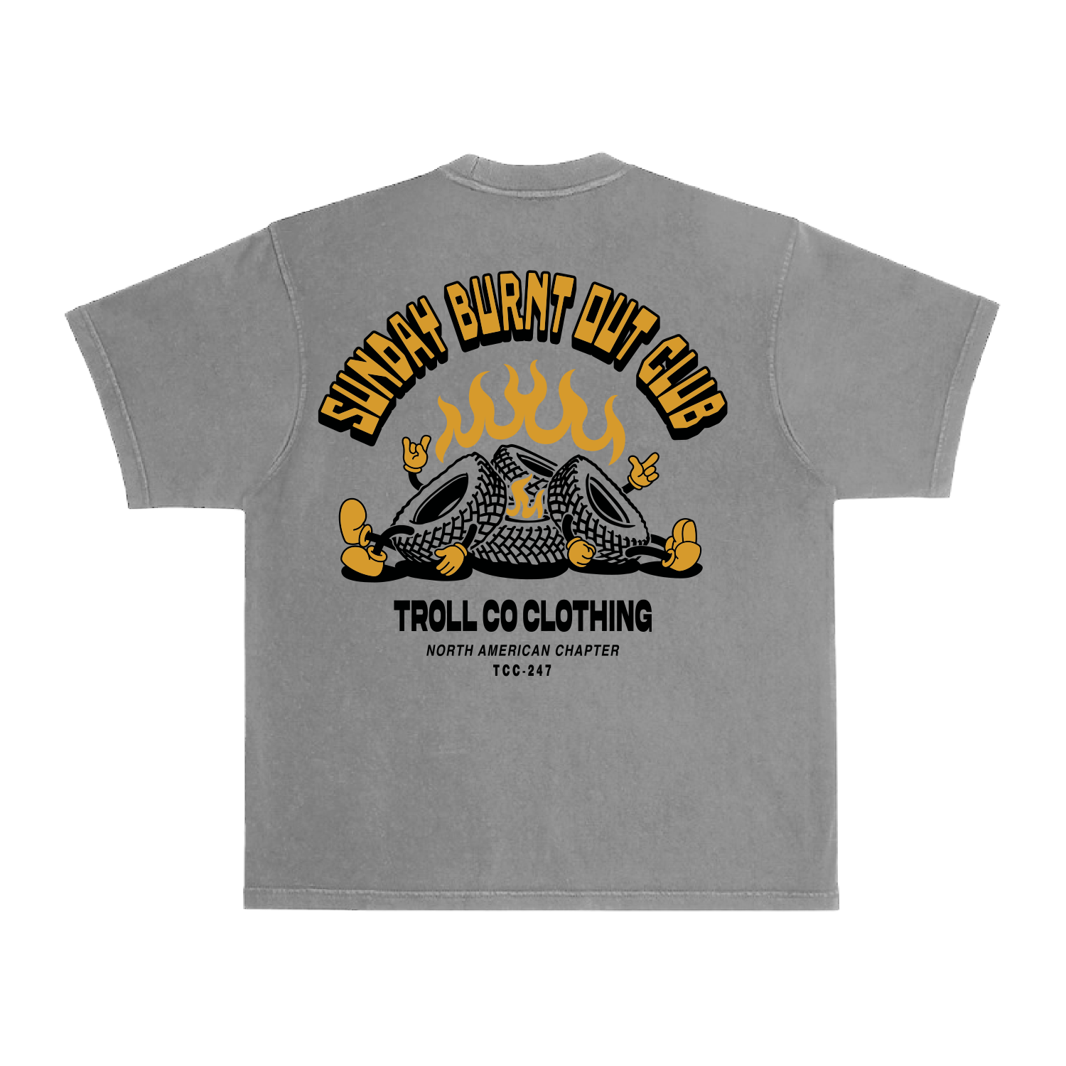 Men's Burnt Out Heavyweight Pigment Dye T-Shirt - Color: Tornado