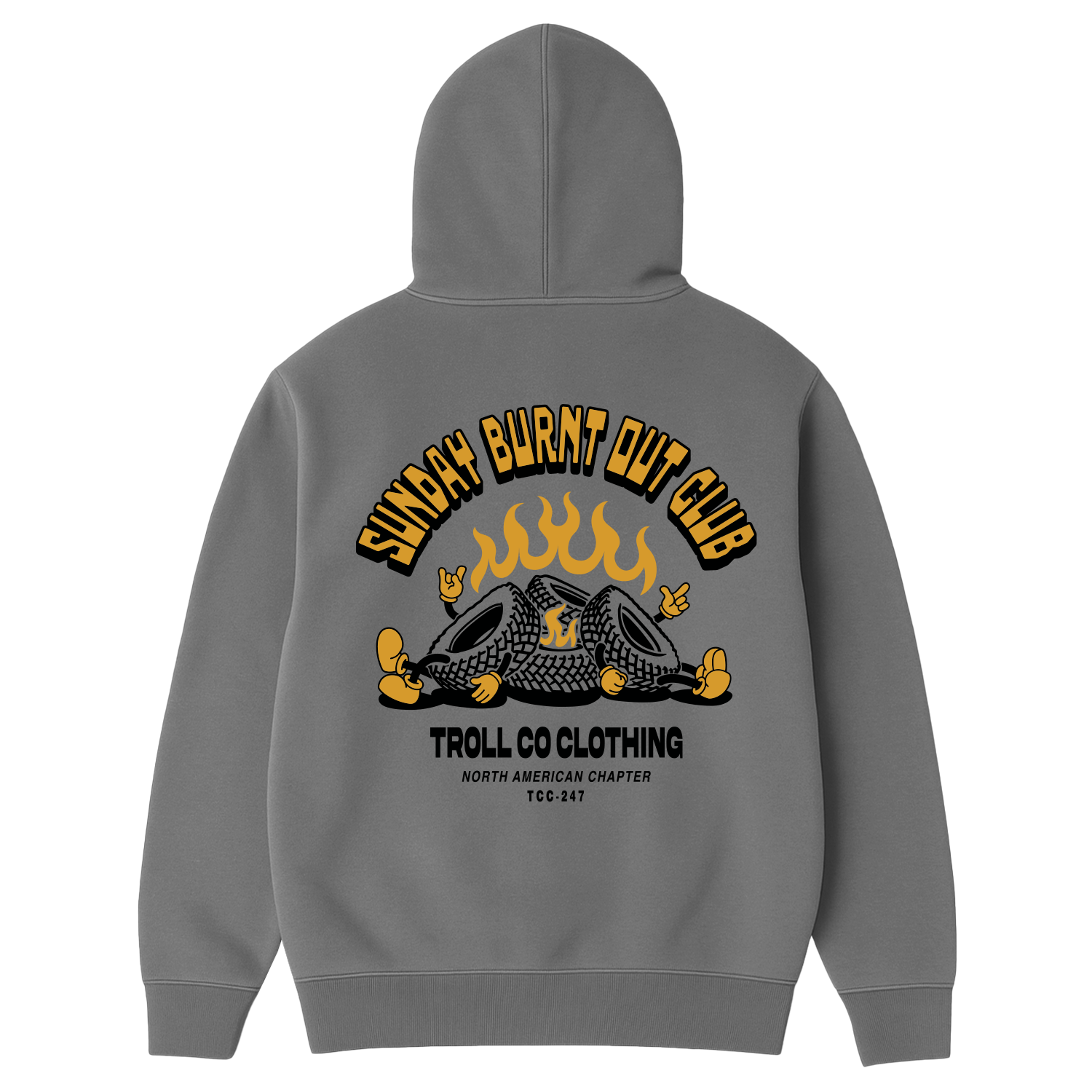 Men's Burnt Out Hoodie - Color: Storm
