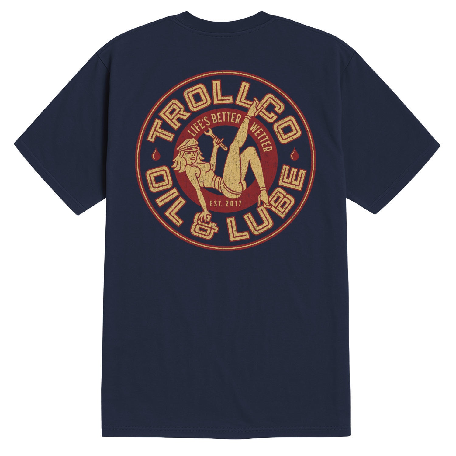 Men's Oil & Lube Garage T-Shirt | Color: Navy