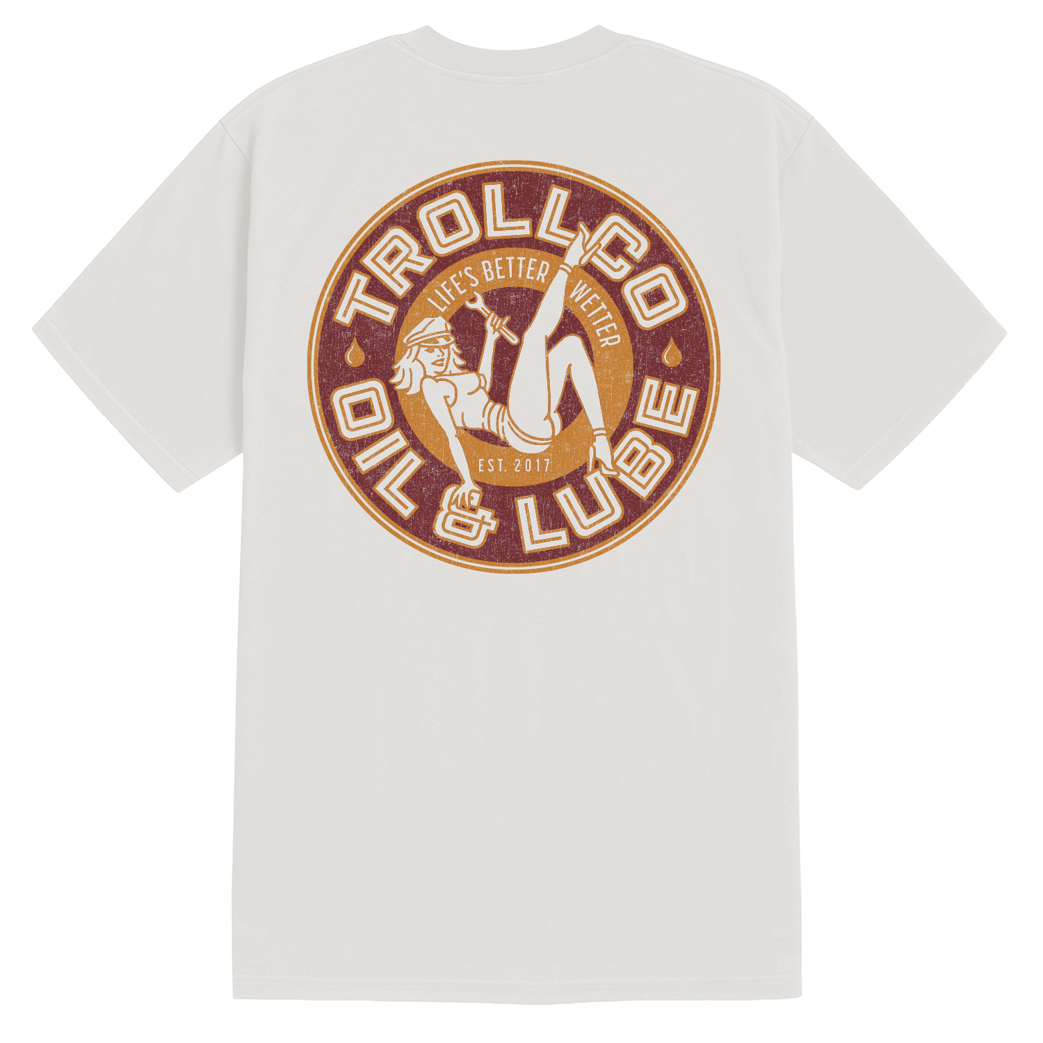 Men's Oil & Lube Garage T-Shirt | Color: Bone