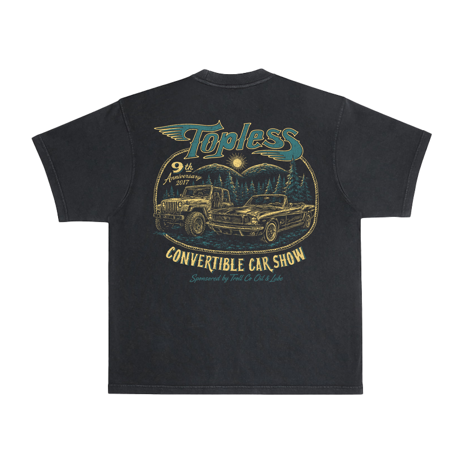 Men's Topless Heavyweight Pigment Dye T-Shirt | Color: Black