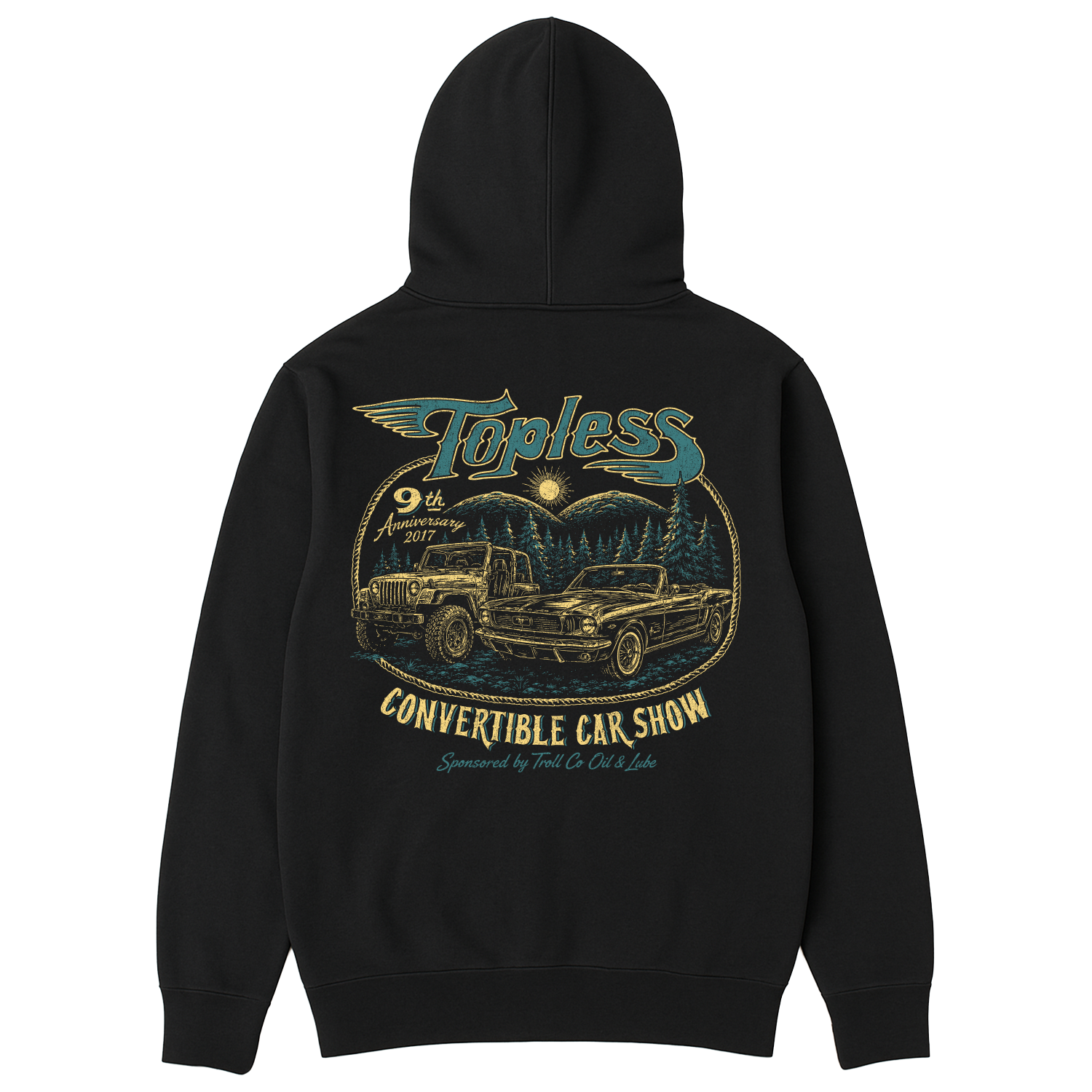 Men's Topless Hoodie | Color: Black